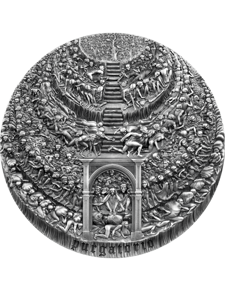 PURGATORIO The Divine Comedy 700th Anniversary 5 Oz Silver Coin 5000 Francs Cameroon 2021 - Coins & More - Camerún
