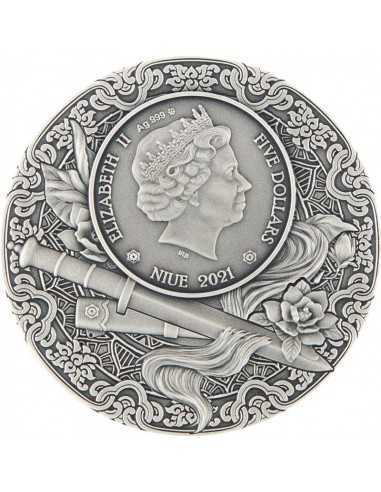 HUA MULAN Heroines 2 Oz Silver Coin 5$ Niue 2021 - Coins & More - Personalità