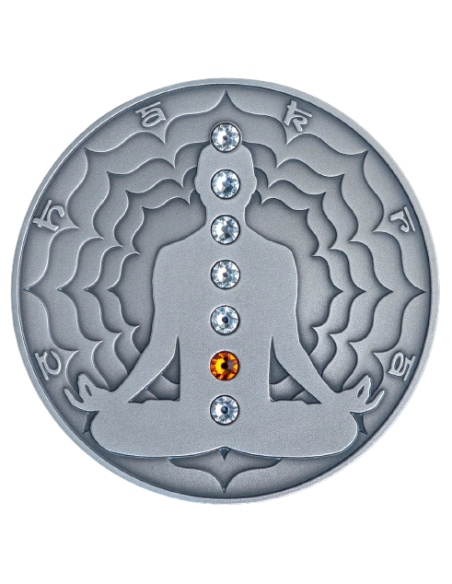 SWADHISTHANA Chakra 2 Oz Silver Coin 2000 Francs Cameroon 2021 - Coins & More - Scienza e Astronomia