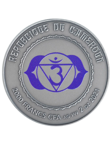 AJNA Chakra 2 Oz Silver Coin 2000 Francs Cameroon 2021 - Coins & More - Wissenschaft und Astronomie