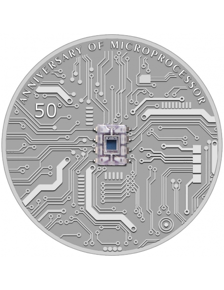 MICROCHIP 50th Anniversary 2 Oz Silver Coin 5$ Niue 2021 - Coins & More - Cienca y Astronomia