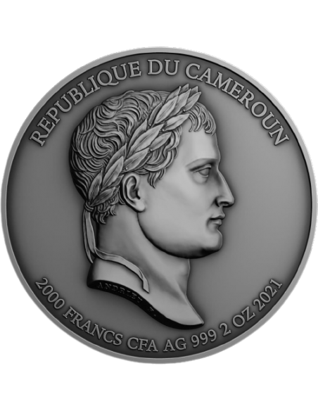 NAPOLEON BONAPARTE DEATH ANNIVERSARY 2 Oz Silver Coin 2000 Francs Cameroon 2021 - Coins & More - Personalità