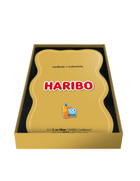 HARIBO GOLDBEARS 3D Shaped Set 6 Silver Coins 1$ Samoa 2022 - Coins & More - Marchi