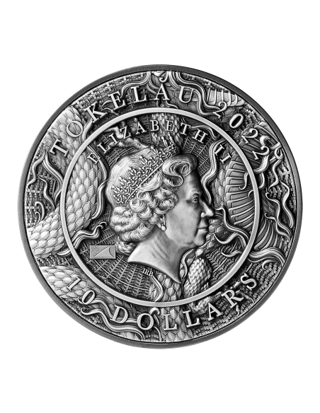 CHINESE DRAGON & TIGER 2 Oz Silver Coin 10$ Dollars TOKELAU 2022 - Coins & More - Tokelau