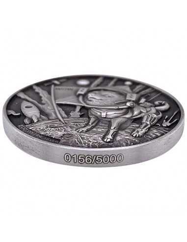DOGE ON THE MOON 2 Oz Silver Antiqued Coin 10000 Francs Chad 2022 - Coins & More - Videojuegos y Multimedia