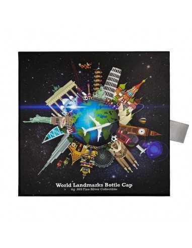 ISRAEL World Landmarks Bottle Cap Silver Proof Coin 500 Francs Chad 2021 - Coins & More - Chad