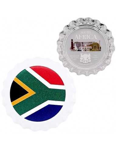 SOUTH AFRICA World Landmarks Bottle Cap Silver Proof Coin 500 Francs Chad 2021 - Coins & More - Chad