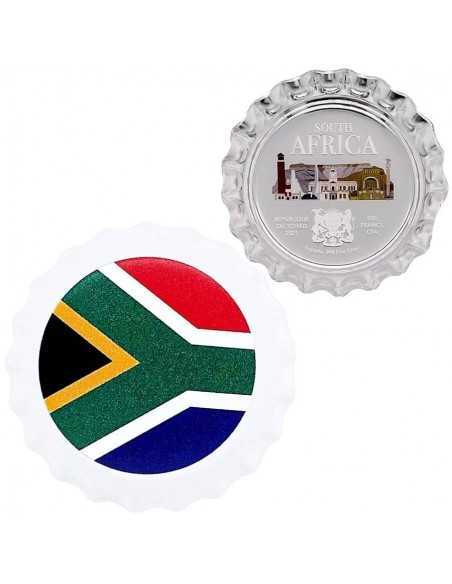 SOUTH AFRICA World Landmarks Bottle Cap Silver Proof Coin 500 Francs Chad 2021 - Coins & More - Chad