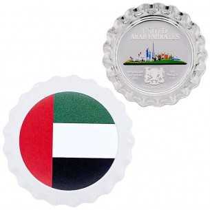 UNITED ARAB EMIRATES World Landmarks Bottle Cap Silver Proof Coin 500 Francs Chad 2021 - Coins & More - Chad 2