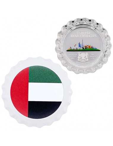 UNITED ARAB EMIRATES World Landmarks Bottle Cap Silver Proof Coin 500 Francs Chad 2021 - Coins & More - Tchad
