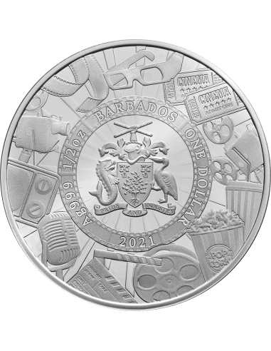 SCOOBY DOO Colored Silver Coin 1$ Barbados 2021 - Coins & More - Barbade