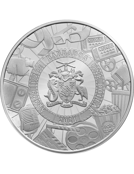SCOOBY DOO Colored Silver Coin 1$ Barbados 2021 - Coins & More - Barbade