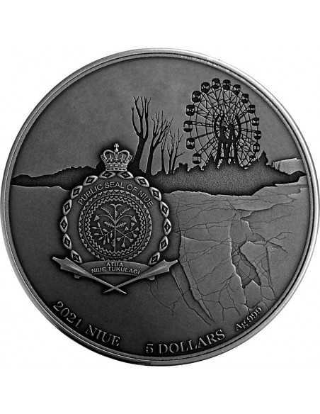 CHERNOBYL Human Tragedies 2 Oz Silver Coin 5$ Niue 2021
