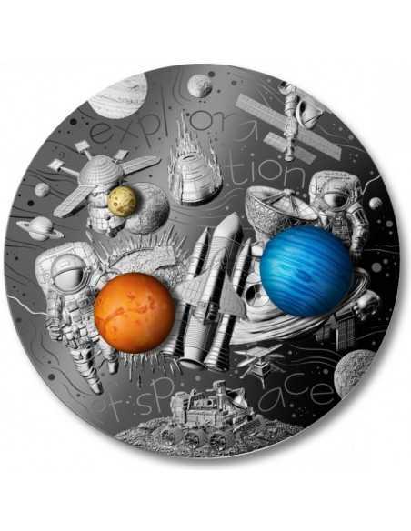 EXPLORATION OF SPACE De Doodle 3 Oz Silver Coin 3000 Francs Cameroon 2022 - Coins & More - Camerun