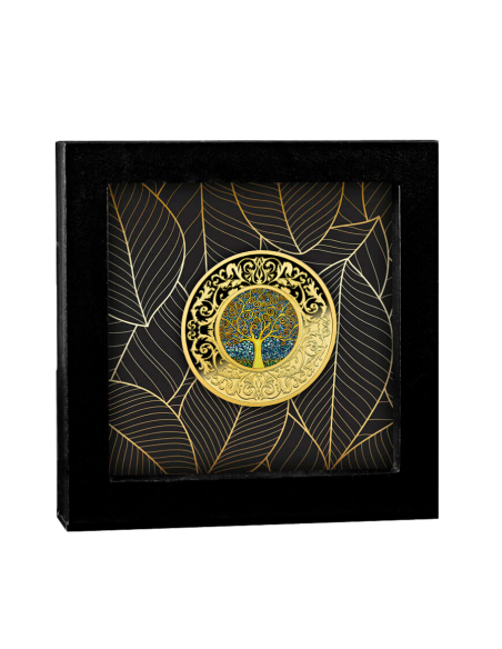 TREE OF HAPINESS (Blue) Silver Coin 500 Francs Cameroon 2021