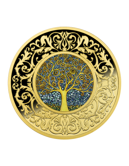 TREE OF HAPINESS (Blue) Silver Coin 500 Francs Cameroon 2021