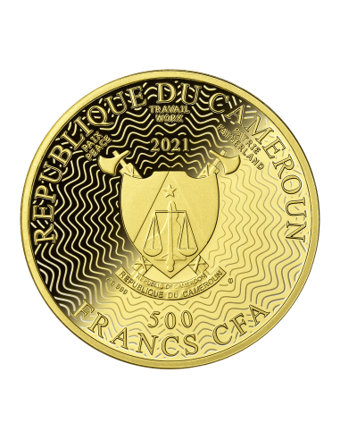 TREE OF HAPINESS (Blue) Silver Coin 500 Francs Cameroon 2021