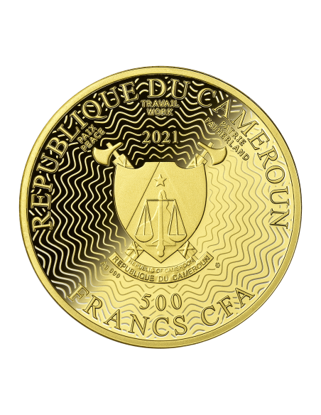 TREE OF HAPINESS (Blue) Silver Coin 500 Francs Cameroon 2021