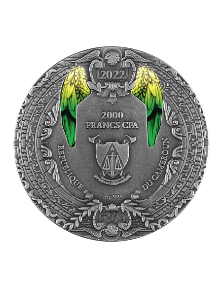 ARCHANGEL RAPHAEL 2 Oz Silver Coin 2000 Francs Cameroon 2022 - Coins & More - Mitologia, Leggende e Folclore