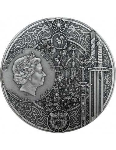 BLOOD OF ELVES The Witcher 2 Oz Silber Münze 5$ Niue 2021