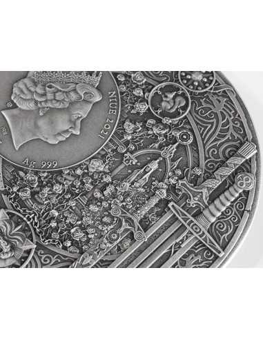 BLOOD OF ELVES The Witcher 2 Oz Silber Münze 5$ Niue 2021