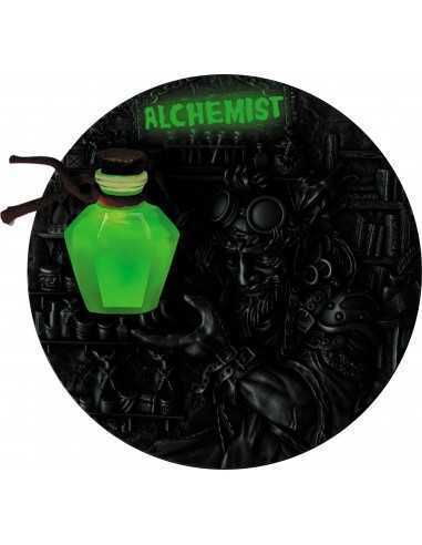 THE ALCHEMIST 2 Oz Silver Fluorescent 3D Coin 5$ Niue 2022 - Coins & More - Science and Astronomy
