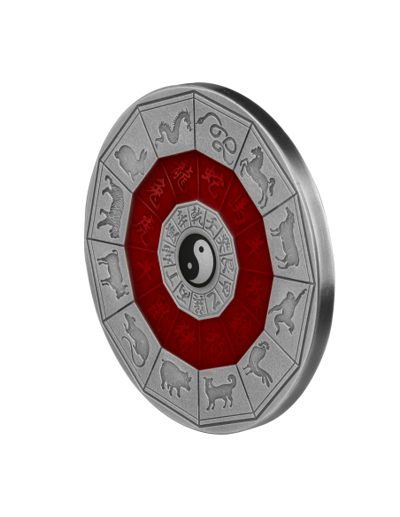 CHINESE CALENDAR 2 Oz Silver Coin 2$ Niue 2022 - Coins & More - Cienca y Astronomia