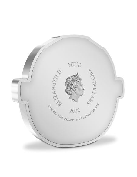 GROGU IN POD The Mandalorian 1 Oz Silver Coin 2$ Niue 2022 - Coins & More - Films et Séries