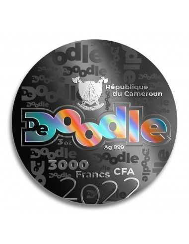 EXPLORATION OF SPACE De Doodle 3 Oz Silver Coin 3000 Francs Cameroon 2022 - Coins & More - Camerun