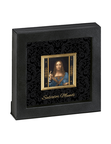 SALVATOR MUNDI Most Expensive Paintings of All Time 2 Oz Silver Coin 2$ Niue 2021 - Coins & More - Monedas en forma de Tablas