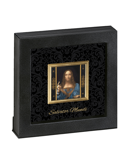 SALVATOR MUNDI Most Expensive Paintings of All Time 2 Oz Silver Coin 2$ Niue 2021 - Coins & More - Monedas en forma de Tablas