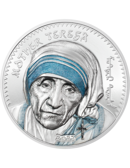 MOTHER TERESA Revolutionaries 1 Oz Silver Coin 1000 Togrog Mongolia 2022 - Coins & More - Mongolia