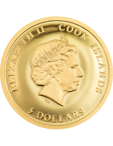 NEW YORK Big City Lights Gold Coin 5$ Cook Islands 2022