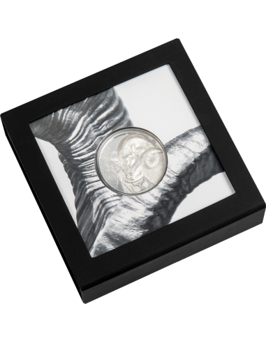 MAGNIFICENT ARGALI Wild Mongolia Ram 1 Oz Silver Coin 500 Togrog Mongolia 2022 - Coins & More - Mongolia