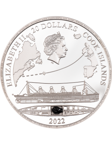 TITANIC 3 Oz Silver Coin 20$ Cook Islands 2022