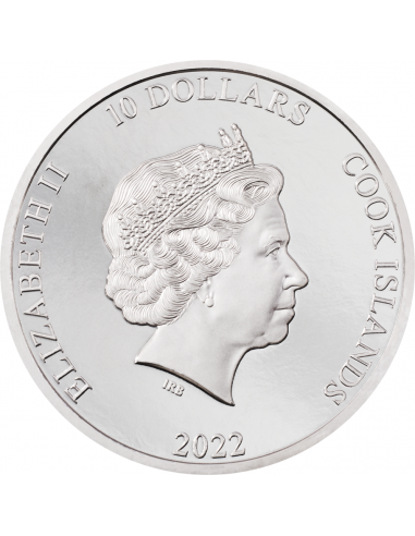 ROCK 2 Oz Silver Coin 10$ Cook Islands 2022