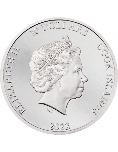 ROCK 2 Oz Silver Coin 10$ Cook Islands 2022