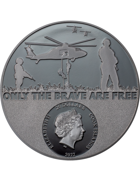 SPECIAL FORCES Real Heroes 3 Oz Silver Coin 20$ Cook Islands 2022 - Coins & More - Islas Cook