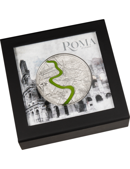 ROMA Tiffany Art Metropolis Rome 3 Oz Silver Coin 20$ Palau 2022 - Coins & More - Palau