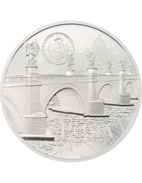 ROMA Tiffany Art Metropolis Rome 3 Oz Silver Coin 20$ Palau 2022 - Coins & More - Palau