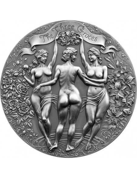 THREE GRACES Celestial Beauty 1 Kg Kilo Silver Coin 10000 Francs Cameroon 2022