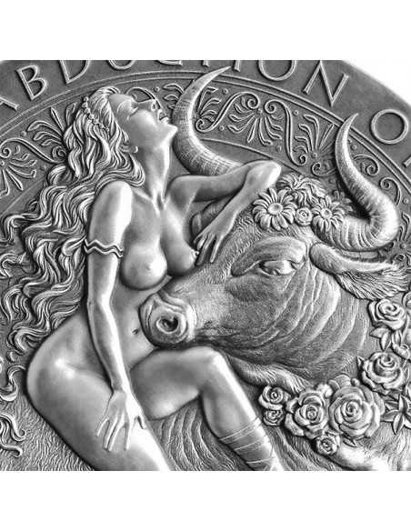 ABDUCTION OF EUROPA Celestial Beauty 2 Oz Silver Coin 2000 Francs Cameroon 2022 - Coins & More - Mitología, Leyendas y Folclore