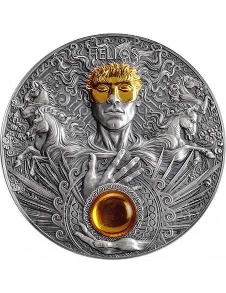 HELIOS Divine Faces Of The Sun 3 Oz Silver Coin 5$ Niue 2022 - Coins & More - Niue