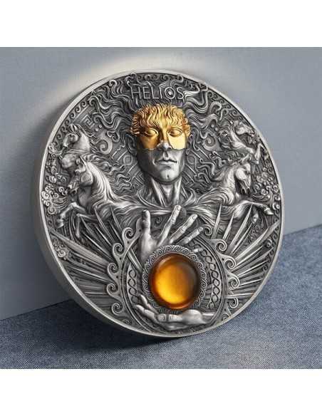 HELIOS Divine Faces Of The Sun 3 Oz Silver Coin 5$ Niue 2022 - Coins & More - Niue