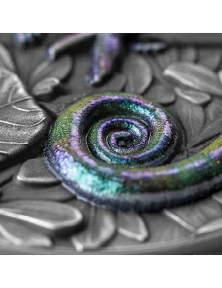 CHAMELEON Amazing Animals 3 Oz Silver Coin 7$ Niue 2021 - Coins & More - Niue