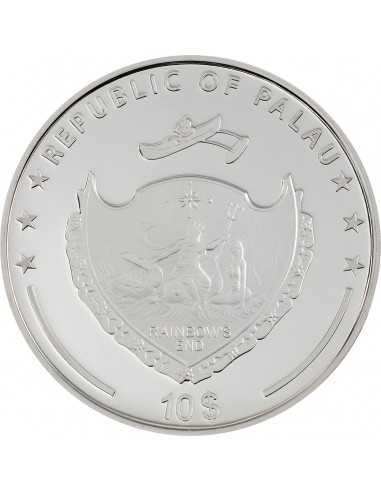 THE LOTUS High Relief Flowers and Leaves 2 OzSilver Coin 10$ Palau 2022 - Coins & More - Palau