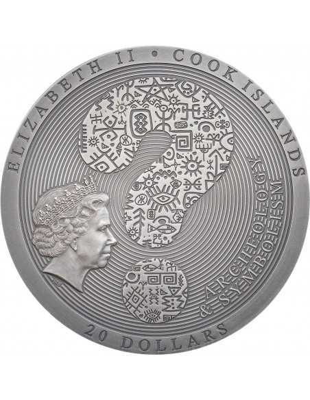 TUTANKHAMUN'S TOMB Antiqued Archeology & Symbolism 3 Oz Silver Coin 20$ Cook Islands 2022 - Coins & More - Cook Islands