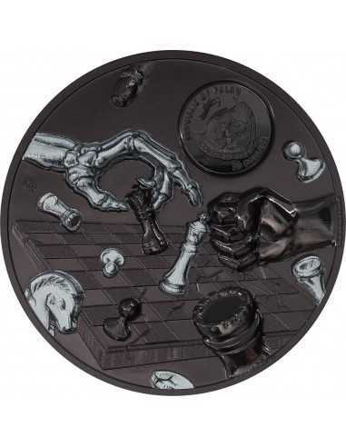 THE DARK CHECKMATE 3 Oz Silver Coin 20$ Palau 2022 - Coins & More - Palau