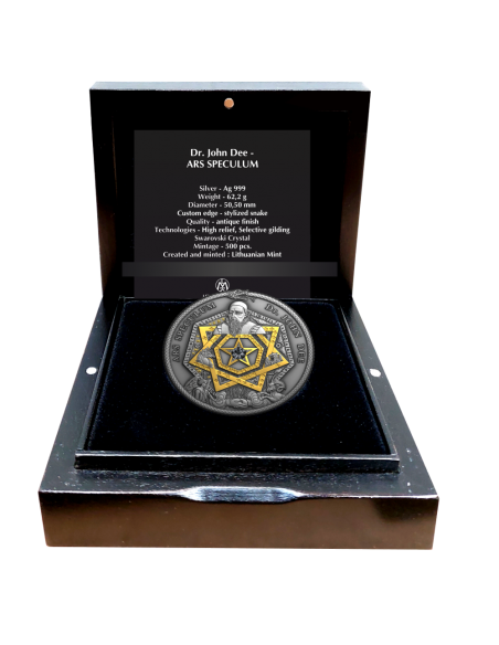 DR JOHN DEE ARS SPECULUM Alchemist 2 Oz Silver Coin 5$ Niue 2022