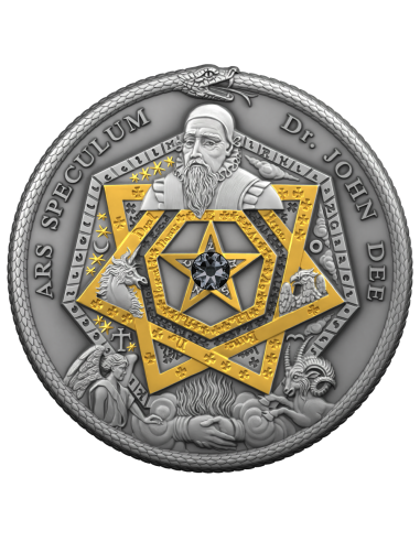 DR JOHN DEE ARS SPECULUM Alchemist 2 Oz Silver Coin 5$ Niue 2022